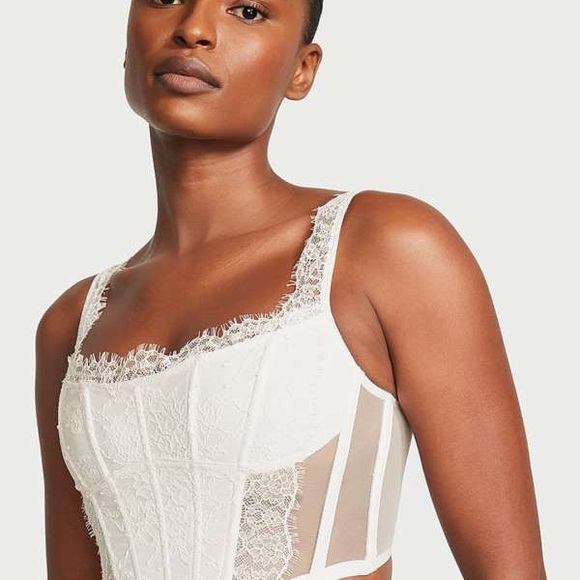 NWOT Victoria’s secret dream angels lace corset top in white - Picture 4 of 4